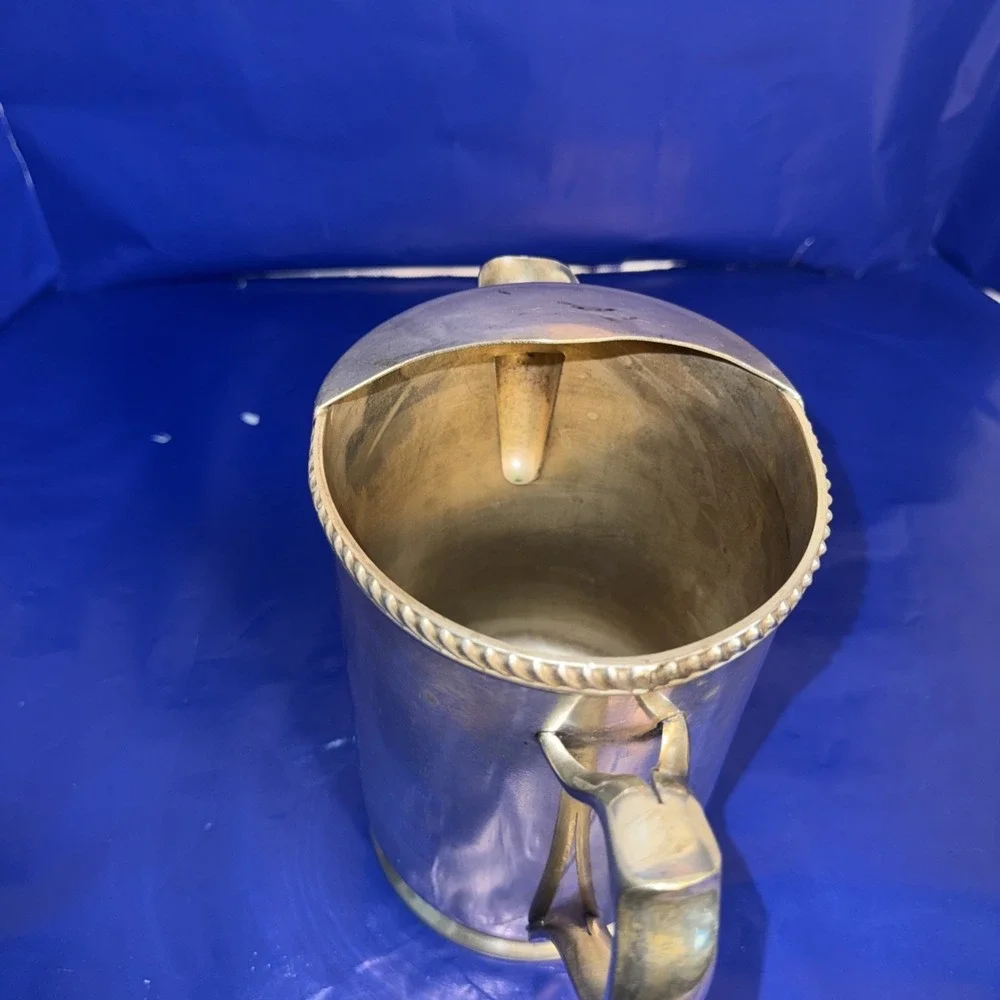 ANTIQUE GRAND SILVER CO. WEAR BRITE NICKLE-SILVER PITCHER ~ 8